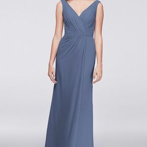 David’s Bridal Size 10 Steel Blue Bridesmaid